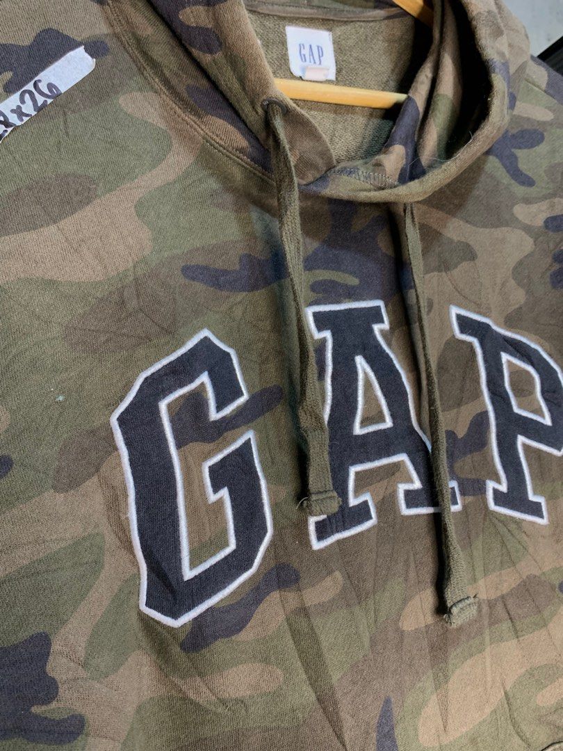T-Shirt Homme GAP Gris Camouflage Coton - Taille XL - Neuf Avec Étiquette