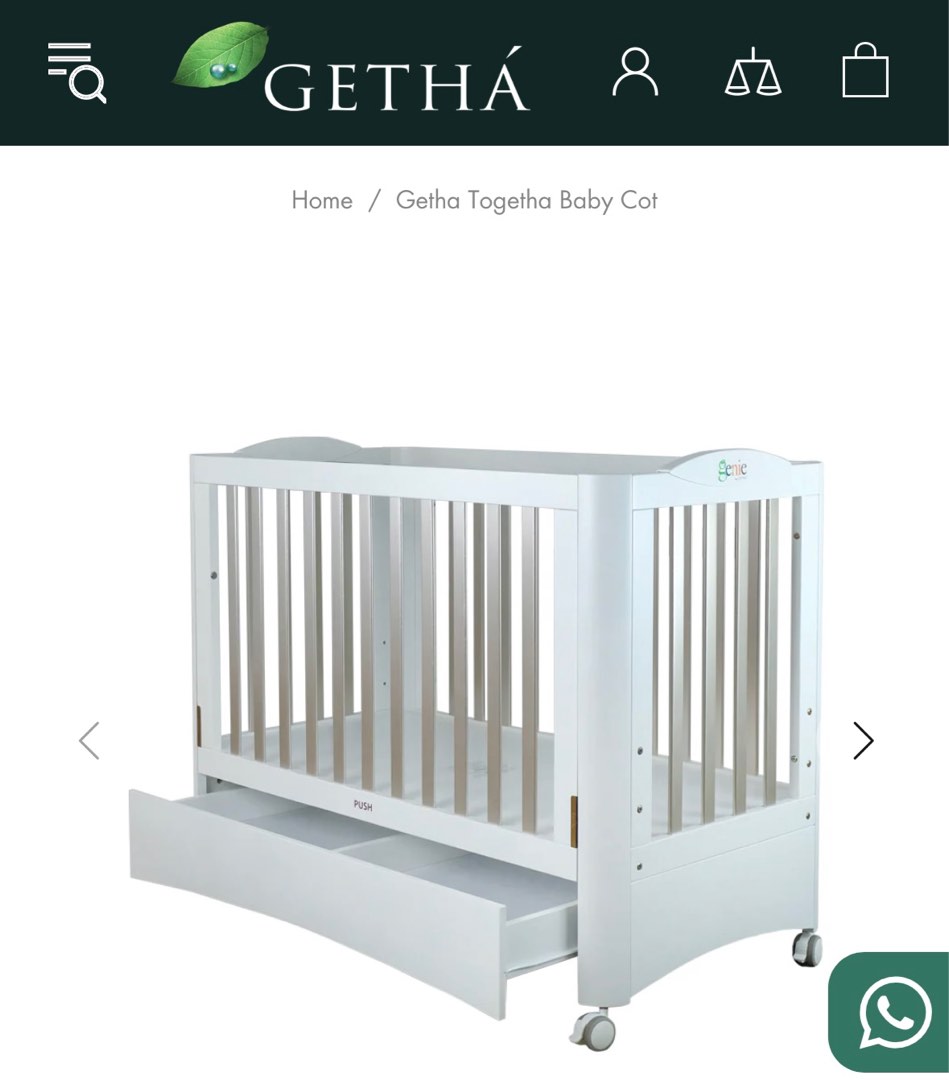 Getha baby cheap cot