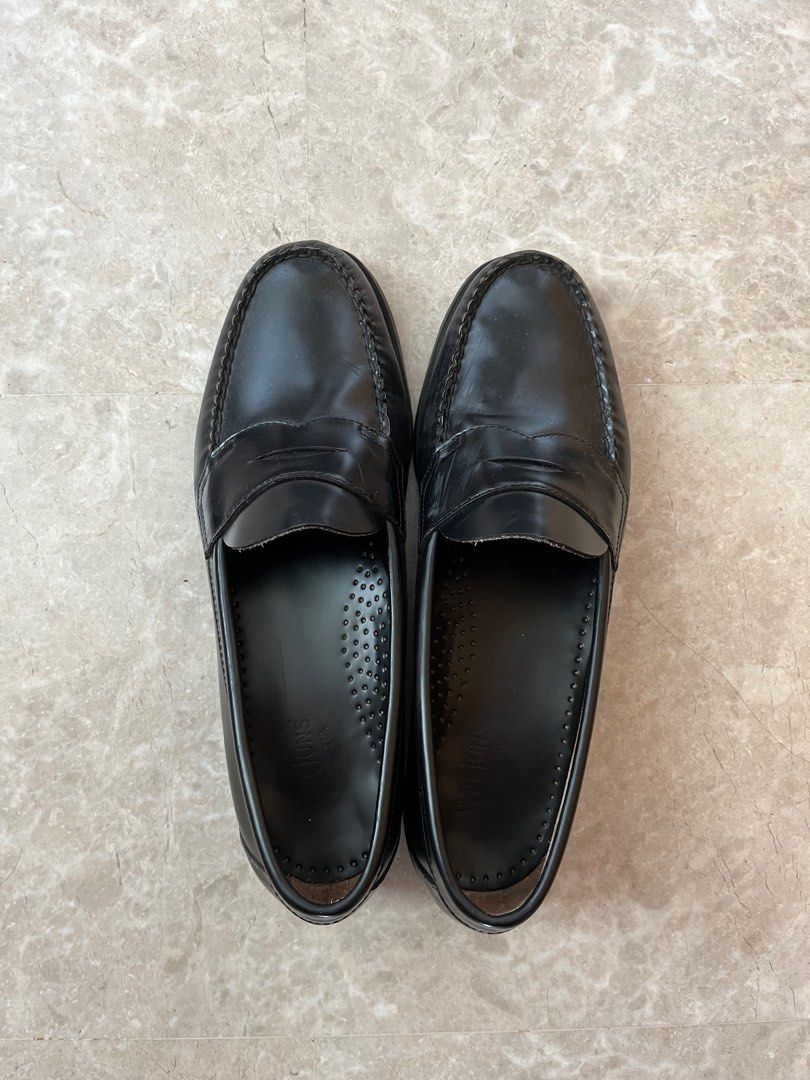 Weejuns larson penny loafers black leather shop
