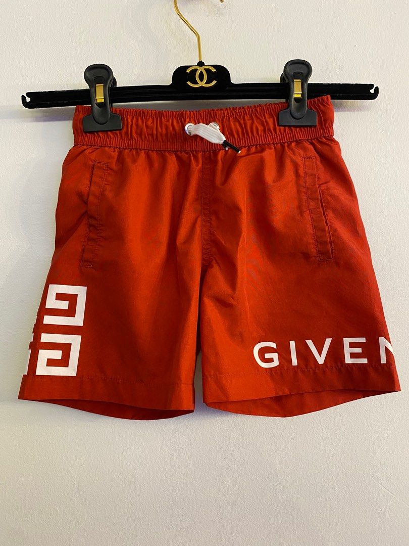 Red givenchy cheap swim shorts