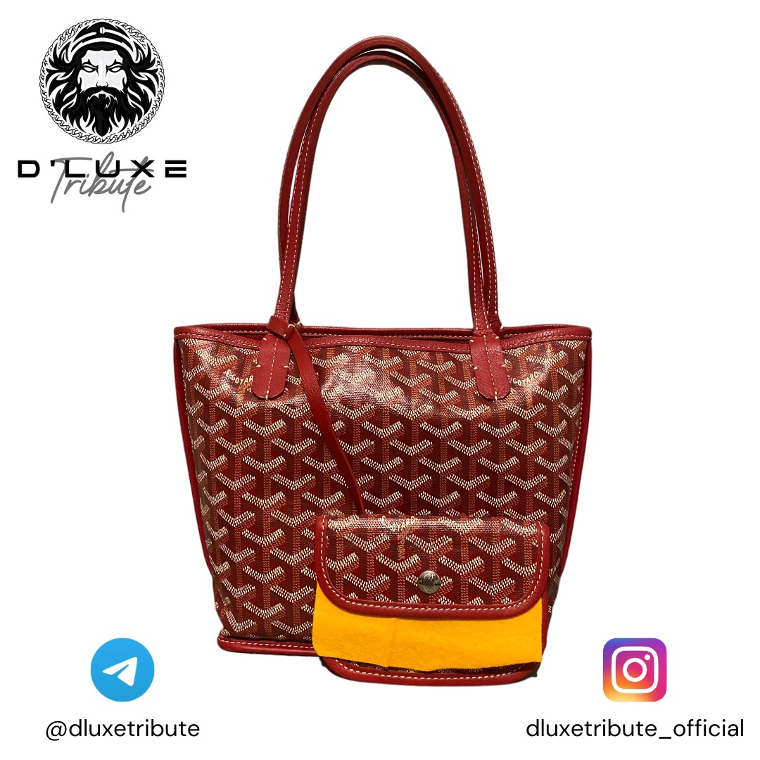 Goyard Anjou tote GM green leather, Luxury, Bags & Wallets on Carousell