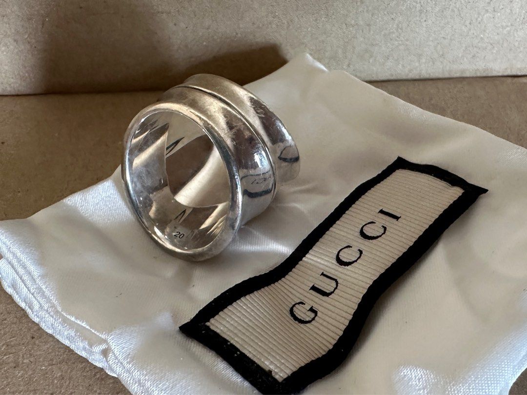 Gucci bamboo ring silver hotsell