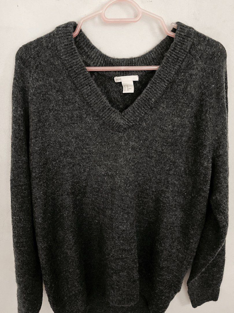 H and m black sweater online