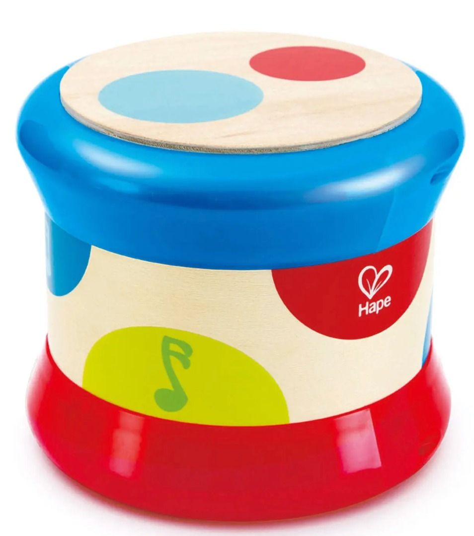 Hape Wooden Lights Sound Baby Drum Babies Kids Infant