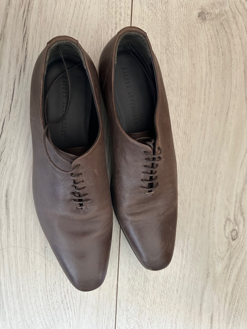 Harder Ackermann Leather Shoes, 男裝, 鞋, 西裝鞋- Carousell
