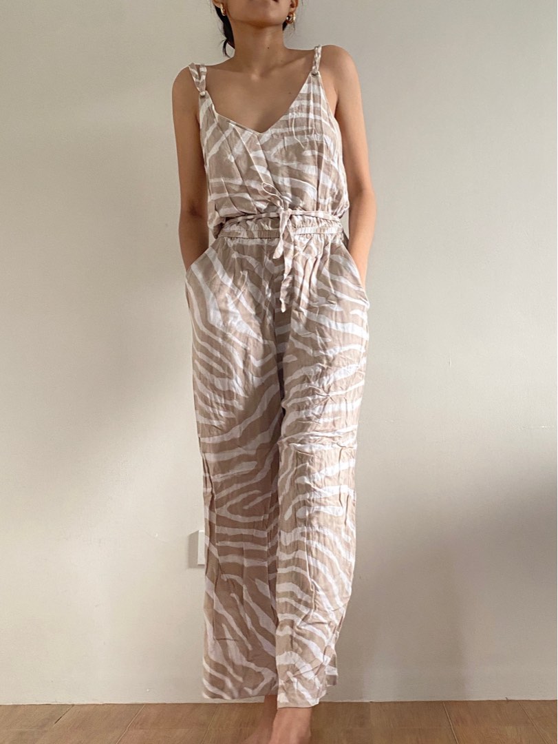 H&m animal print jumpsuit shop