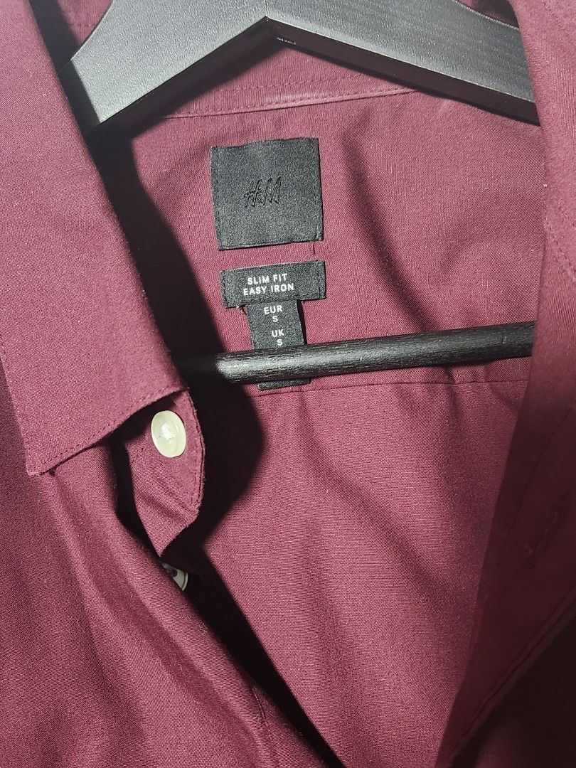 H&m burgundy outlet shirt