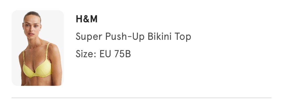 H&M Super Push-up Bikini Top