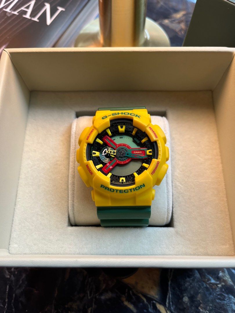 ICONIC G Shock Yellow Green Men s Fashion Watches Accessories