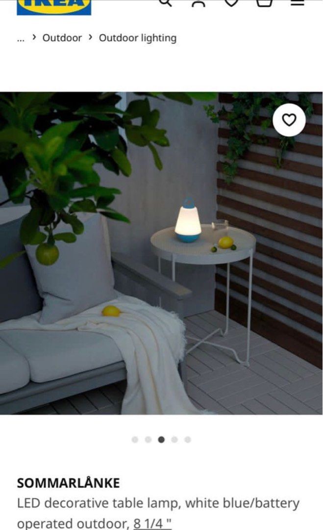 Ikea LED decorative table lamp Sommarlanke ikea battery operated ikea ...