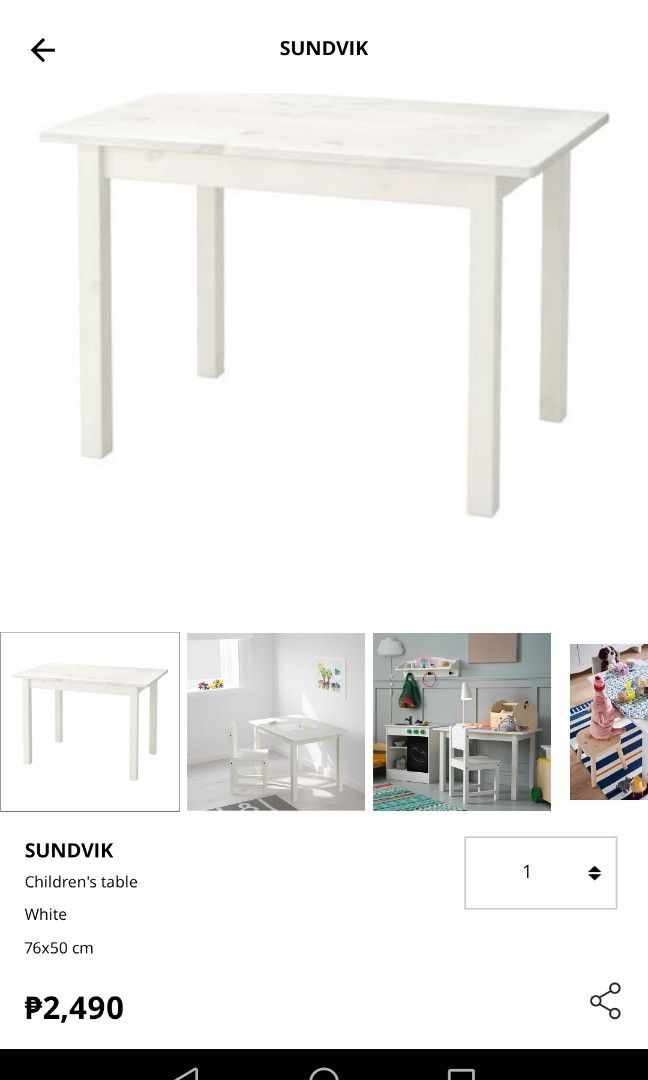 Ikea Sundvik (Children's table and chairs), Babies & Kids, Baby Nursery