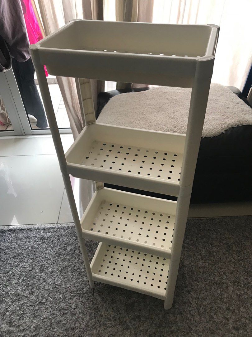 Ikea VESKEN Shelf unit, white, 37x23x101 cm, Furniture & Home Living