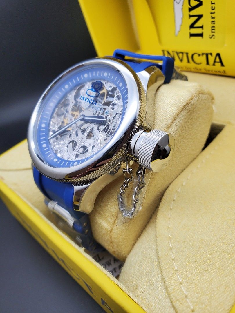Invicta Russian Diver Skeleton Mechanical Blue Men s Watch Carousell