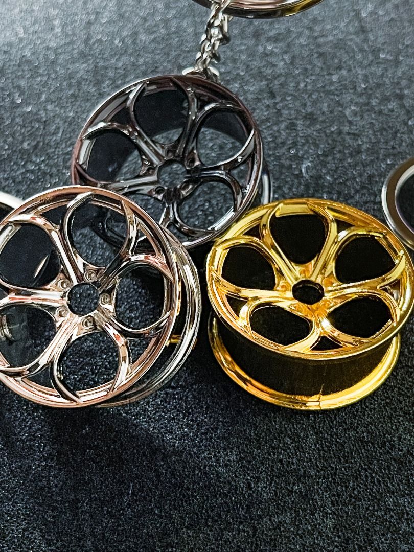 Wheel keychain outlet