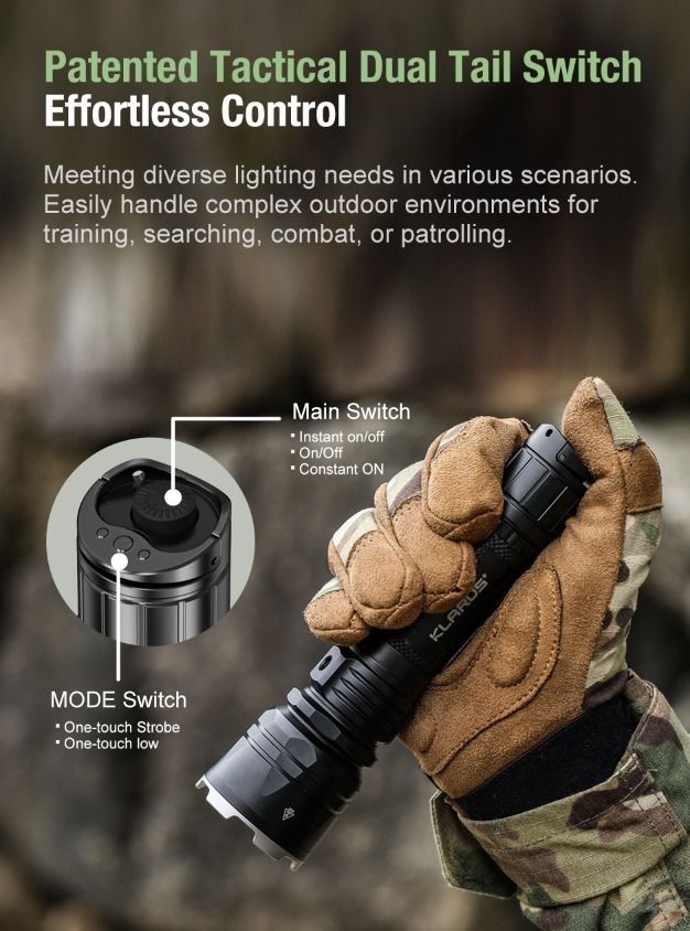 KLARUS XT12GT PRO Long Throw Tactical Flashlight, 46% OFF