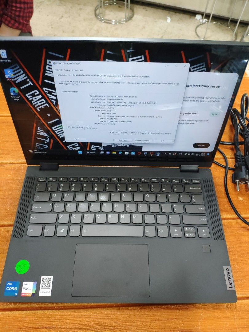 Laptop Lenovo idea pad flex touch screen 512gb