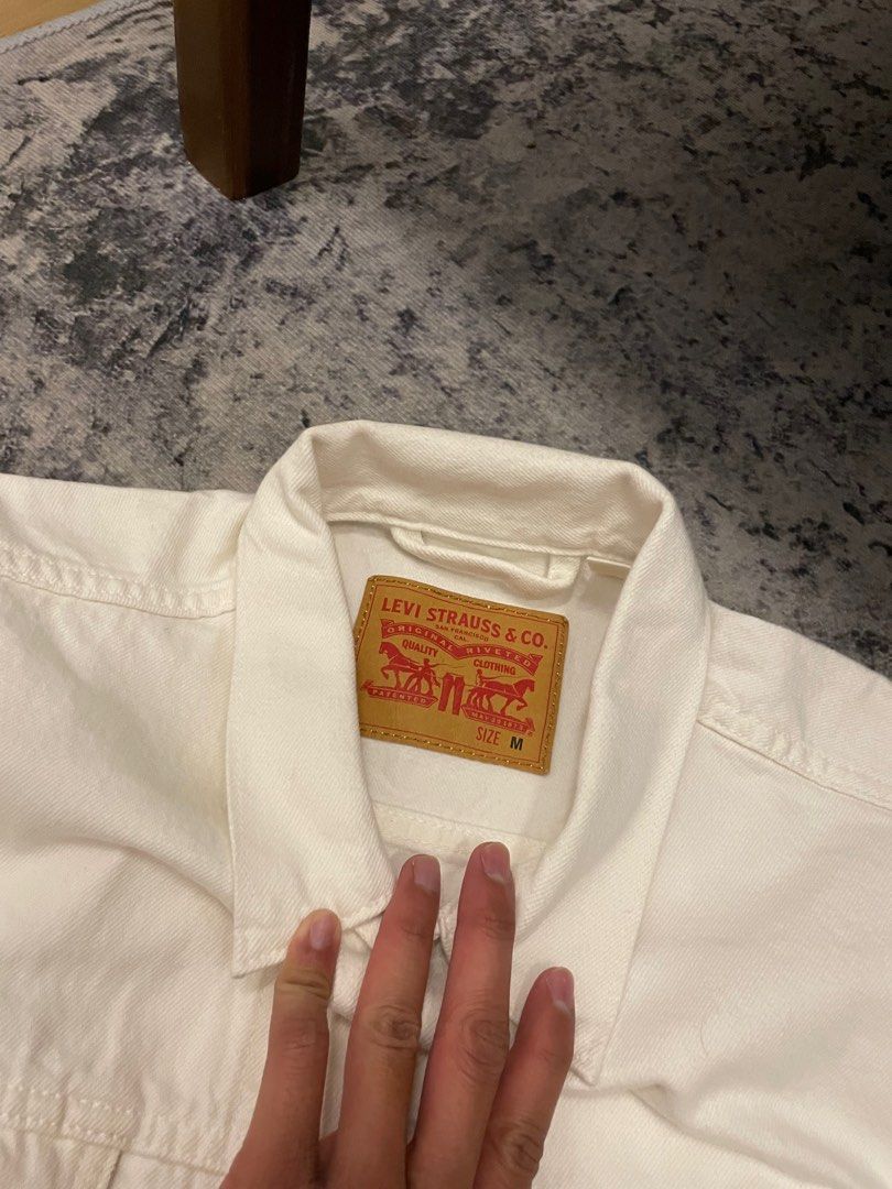 Levi Strauss White Levi's Trucker Jacket Vintage Levis White
