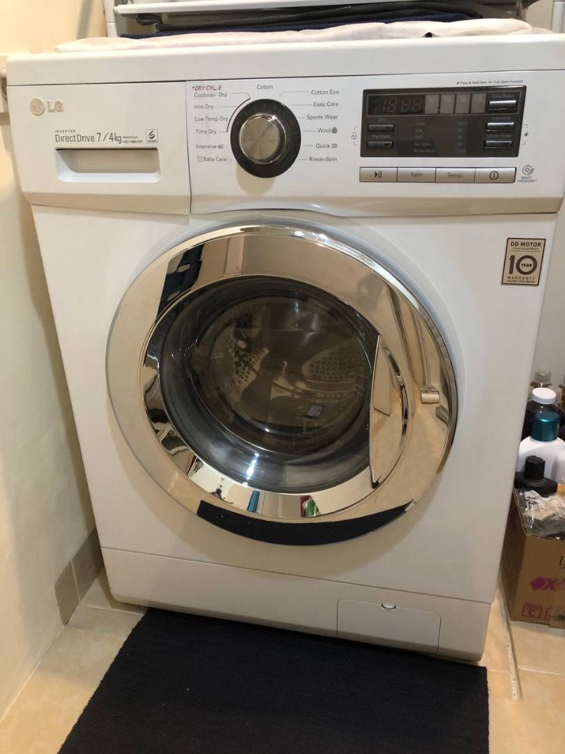 LG Direct Drive 7/4kg Washer & Dryer Combo WD1496VDP Inverter (Please