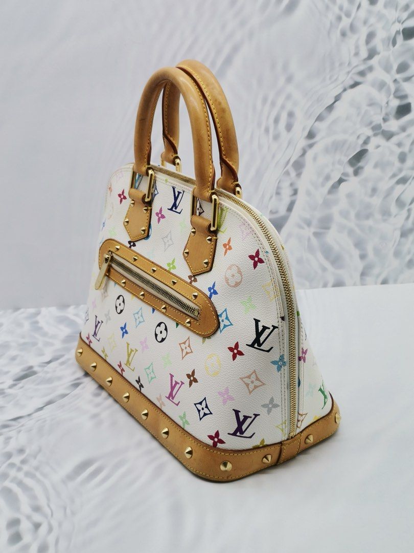 Louis Vuitton Monogram Multicolore Alma MM - White Handle Bags