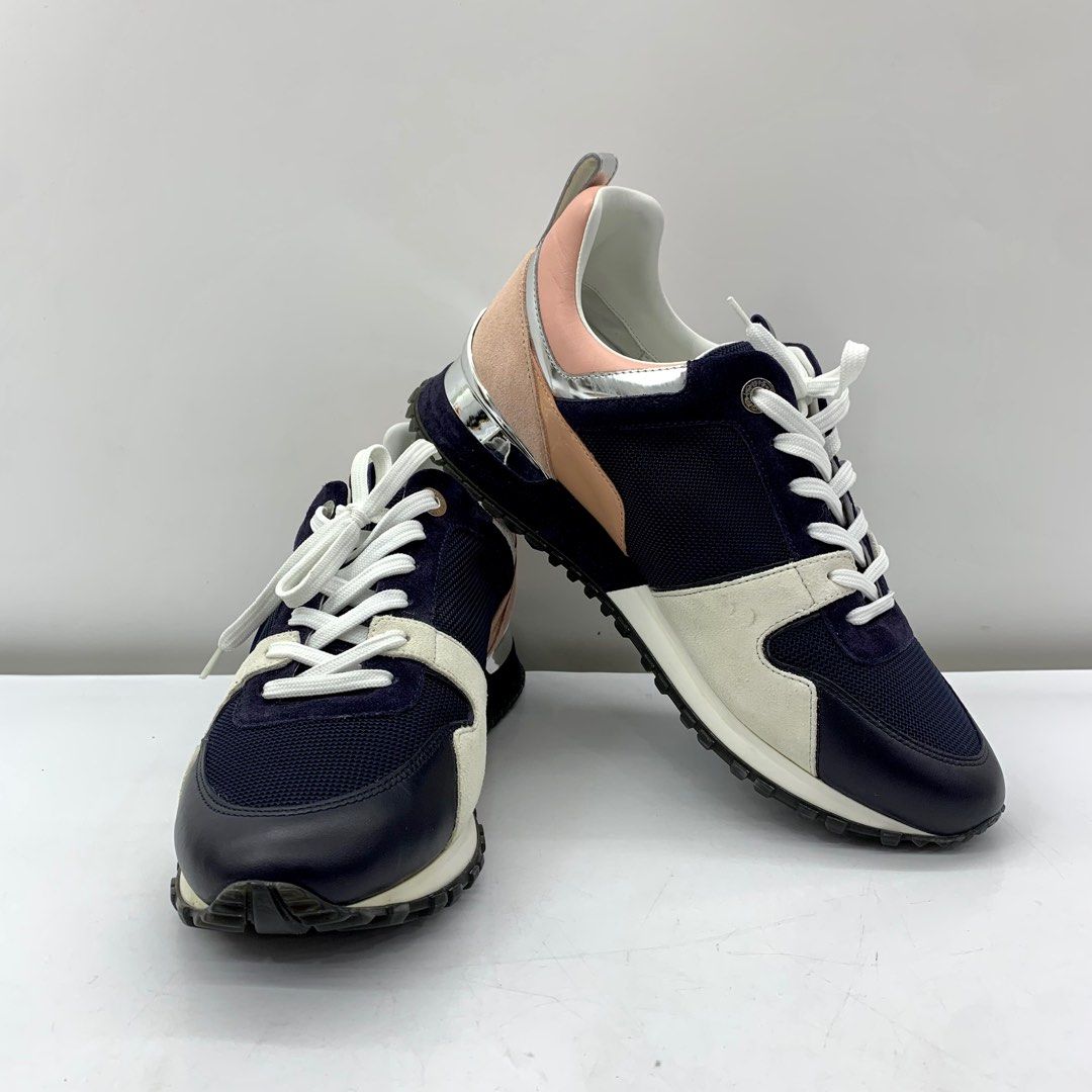 Louis Vuitton Blue/Black Nubuck and Leather Run Away Lace Up Sneakers Size  41 Louis Vuitton | The Luxury Closet