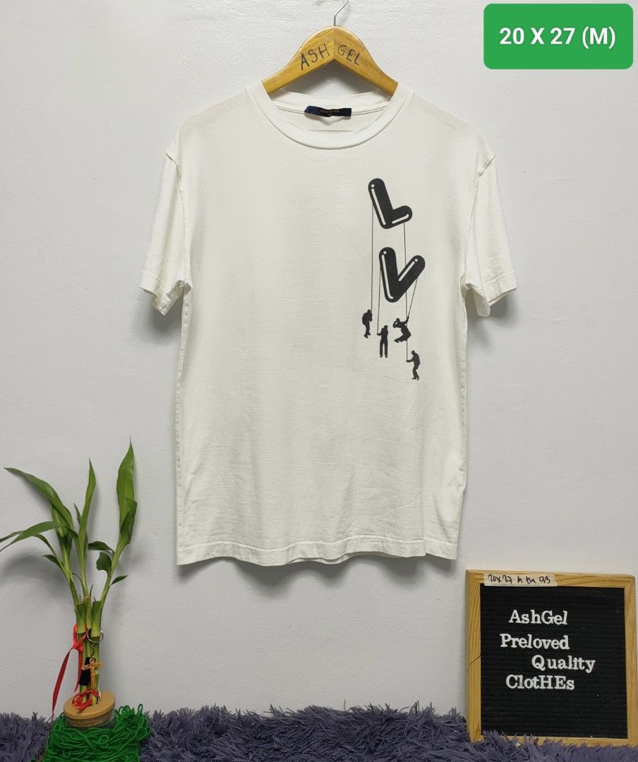 Louis Vuitton Floating Logo T- Shirt LV White Tee Small Fit Size XS