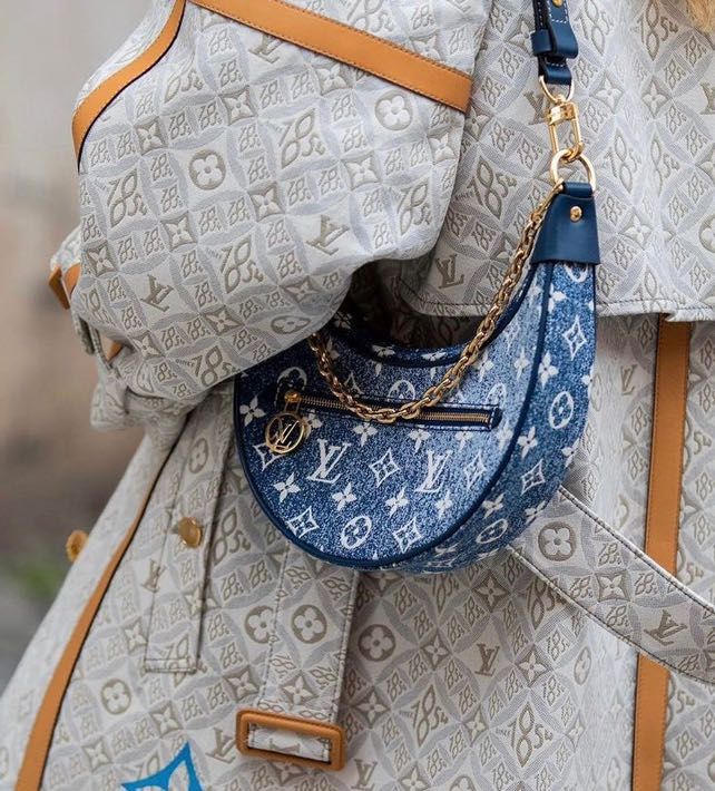 Louis Vuitton Loop Bag in Blue Denim Jacquard, Luxury, Bags