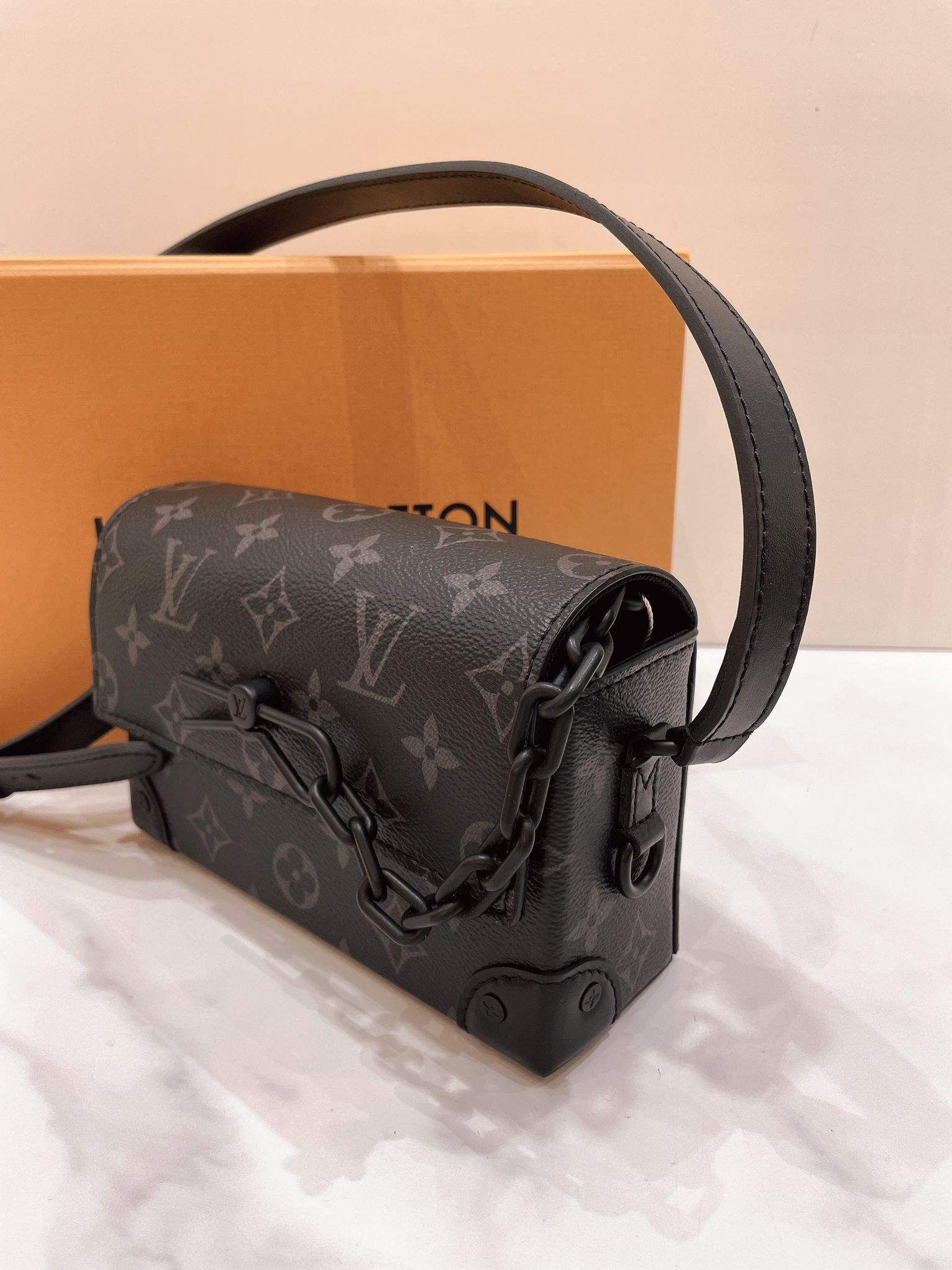 Louis Vuitton Steamer Monogram Eclipse Messenger Bag