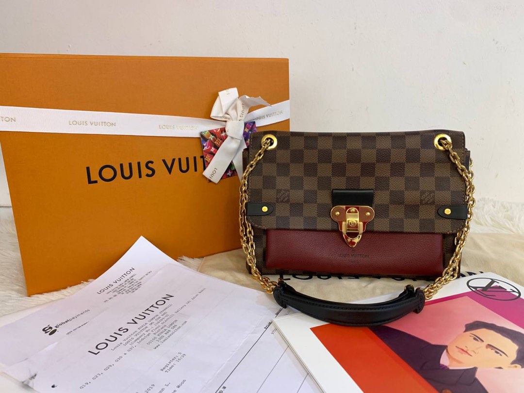 Authentic Louis Vuitton Palermo PM Damier Ebene w/key holder/change purse