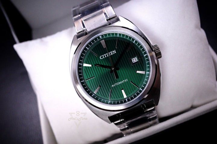 Lowest Price Citizen Aviator RARE Men s Automatic Green Dial Analog Stainless Steel Watch Birthday gift birthday citizen BRAND NEW IN BOX WITH 1 YEAR