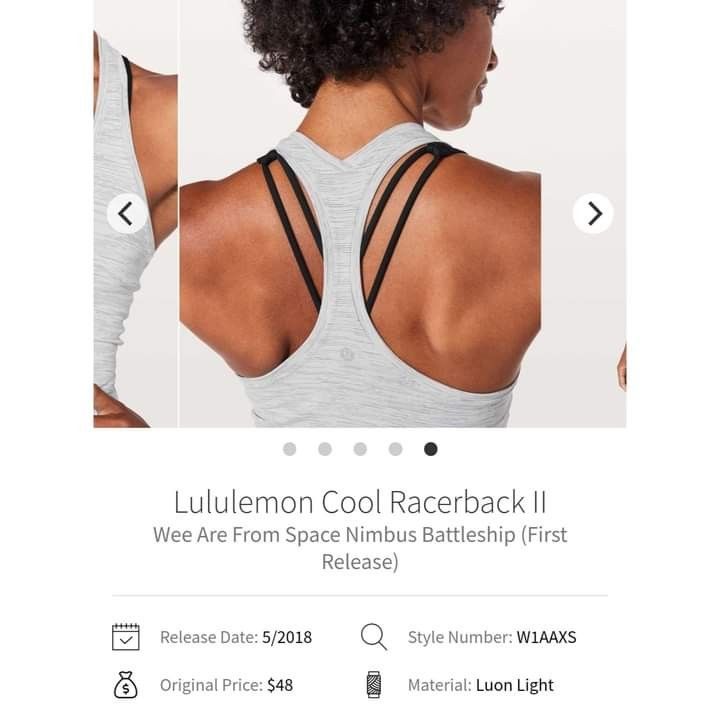 Lululemon Cool Racerback II Wee Are From Space Nimbus Battleship