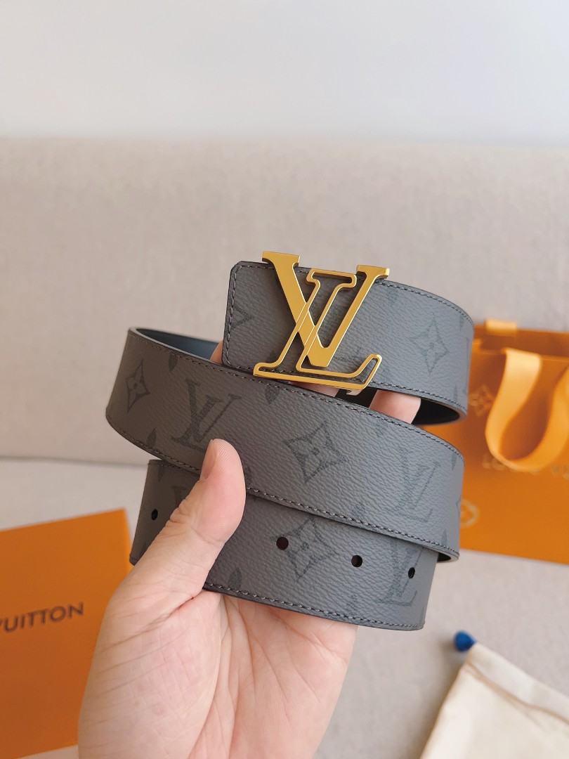 Louis Vuitton - LV Line 40mm Reversible Belt - Monogram Canvas - Brown - Size: 90 cm - Luxury