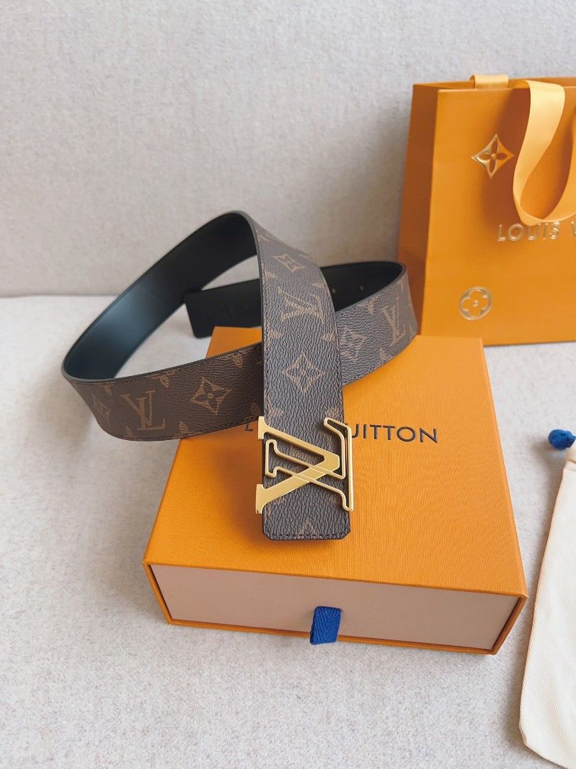 LV Line 40mm Reversible Belt Monogram Eclipse Canvas - Men