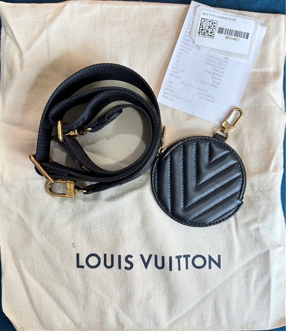 Louis Vuitton New Wave Multi Pochette (M56461) Noir Color, with Strap,  Chain, Dust Cover & Box