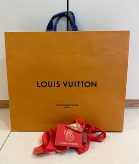 LV LOUIS VUITTON SHOPPING PAPER BAG AND BOX AUTHENTIC GENUINEの