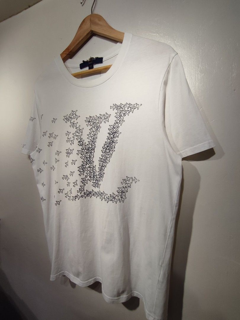 louis vuitton LV planes printed t-shirt