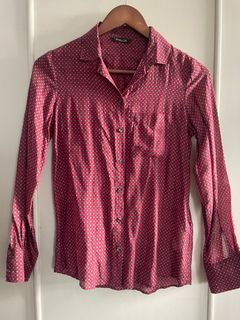 Massimo Dutti maroon button-down longsleeves