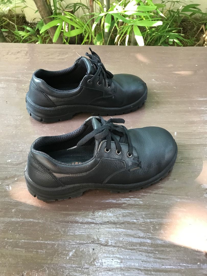 Mens leather sale safety shoes