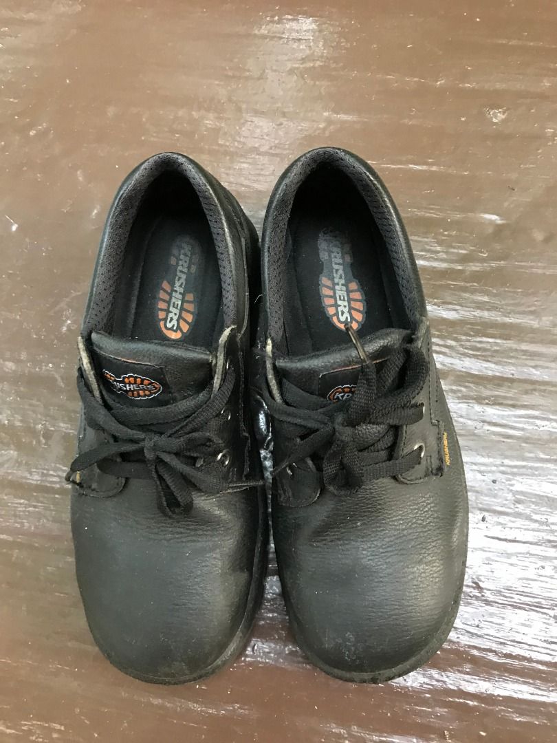 Mens black hotsell work shoes uk