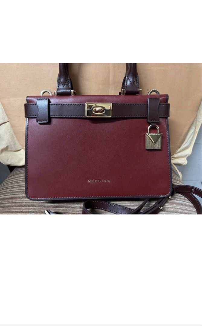 Michael Kors bag 2 tone maroon Women s Fashion Bags Wallets