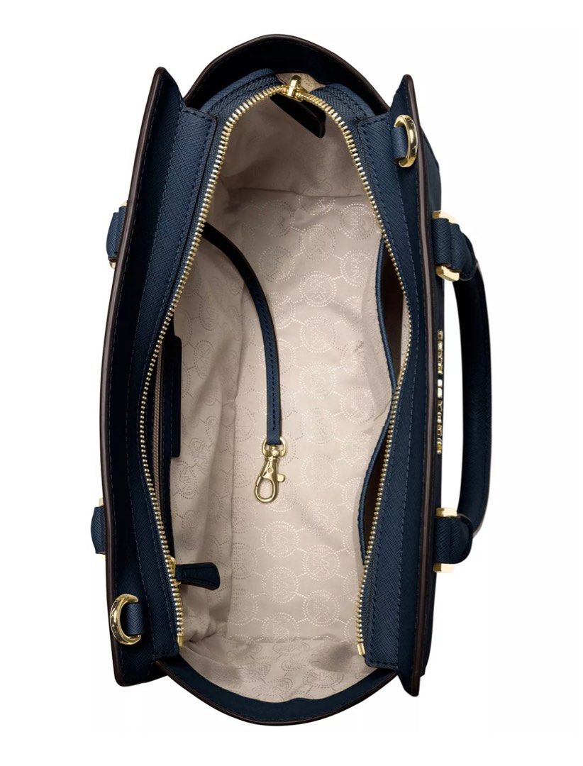 Michael Kors Selma Medium Satchel bag navy blue Women s Fashion