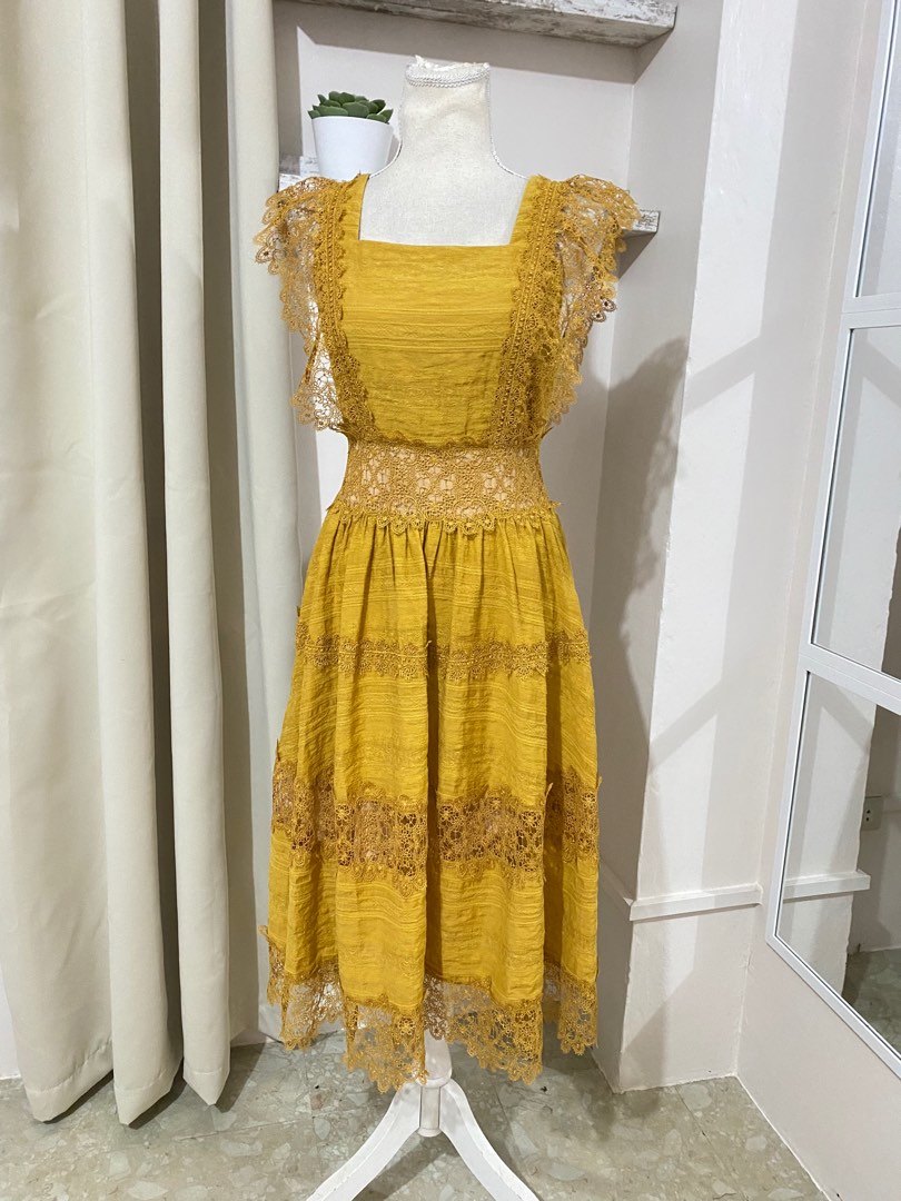 mustard self portrait dress Women s Fashion Dresses Sets