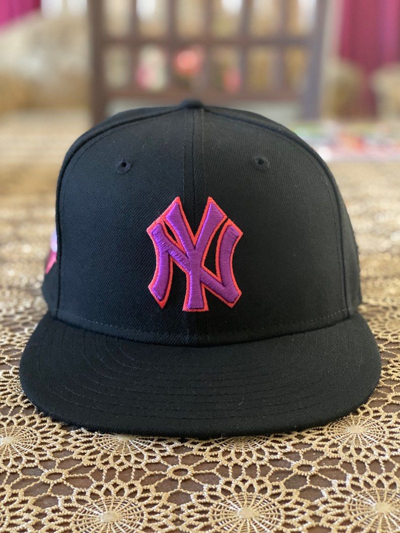 New Era Men 5950 New York Yankees Hat (Dark Green), Dark Green Pink / 8