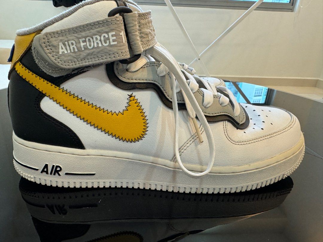 Nike air force deals 1 mid yellow