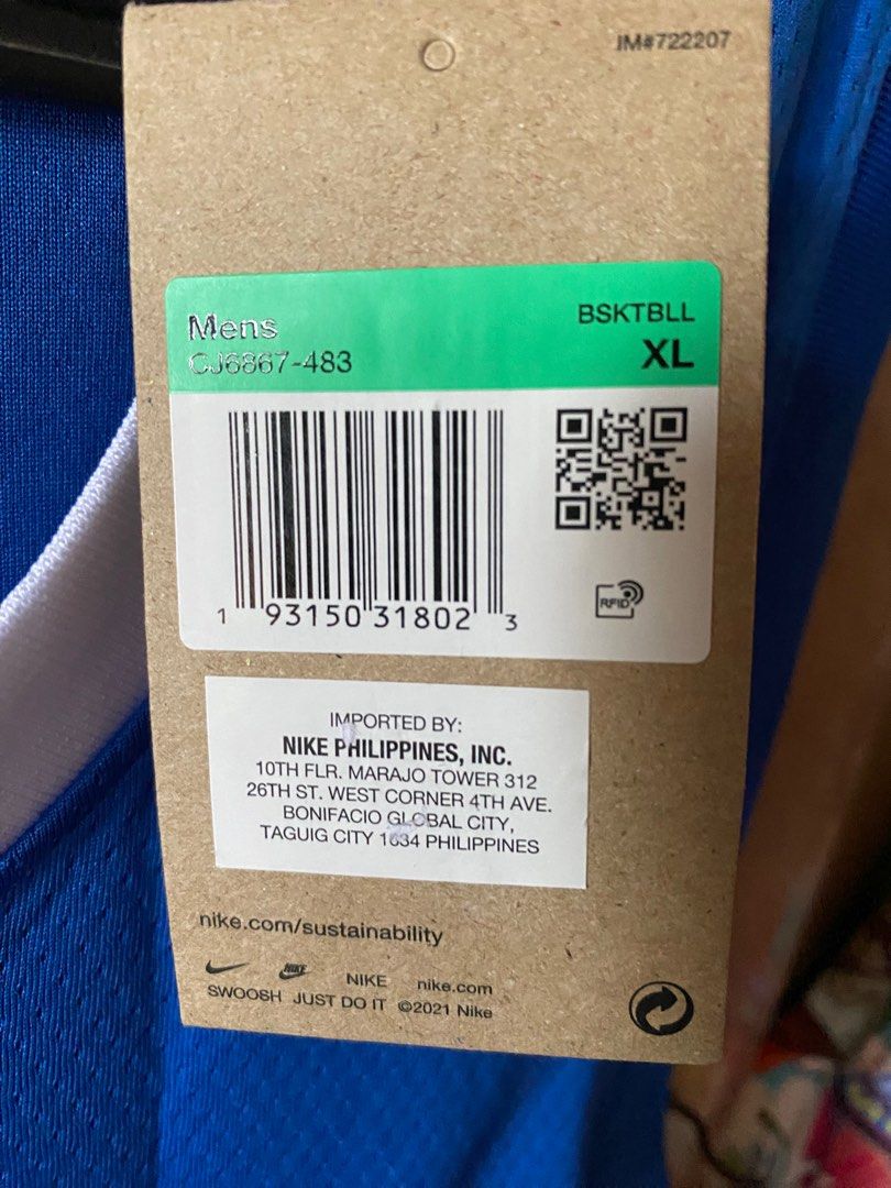 NIKE GILAS PILIPINAS JERSEY EDU (Category: Activewear) located in Manila. Submitted by HoopFits (Listing ID 1259109673, Image 3). Description: AJ Edu Jersey.