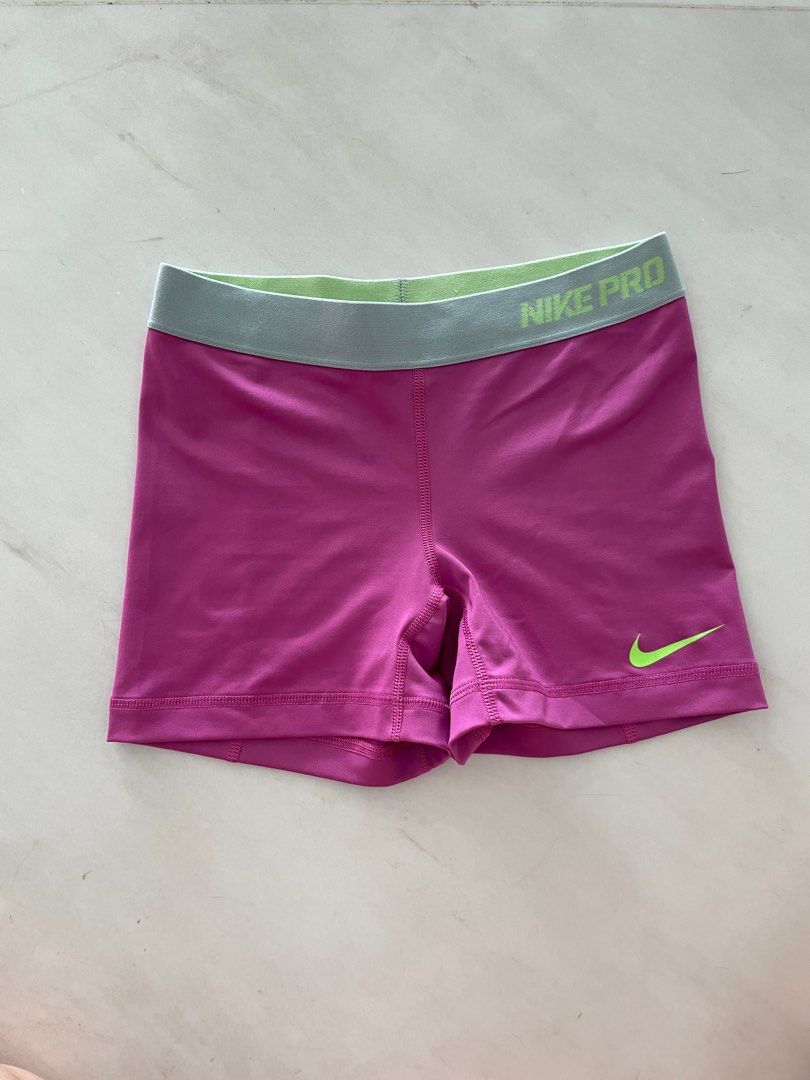 Pink nike sales pro spandex