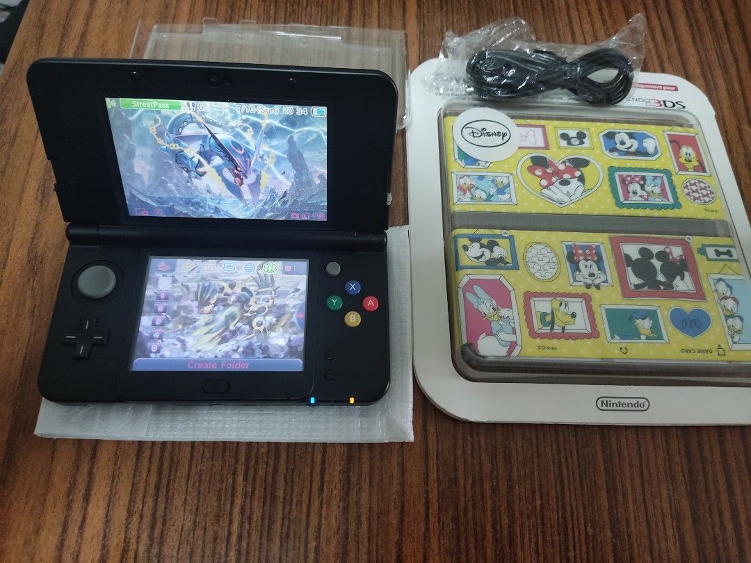Nintendo new 2ds/3ds XL/LL black set 64GB Modded ??‍⬛, Hobbies 
