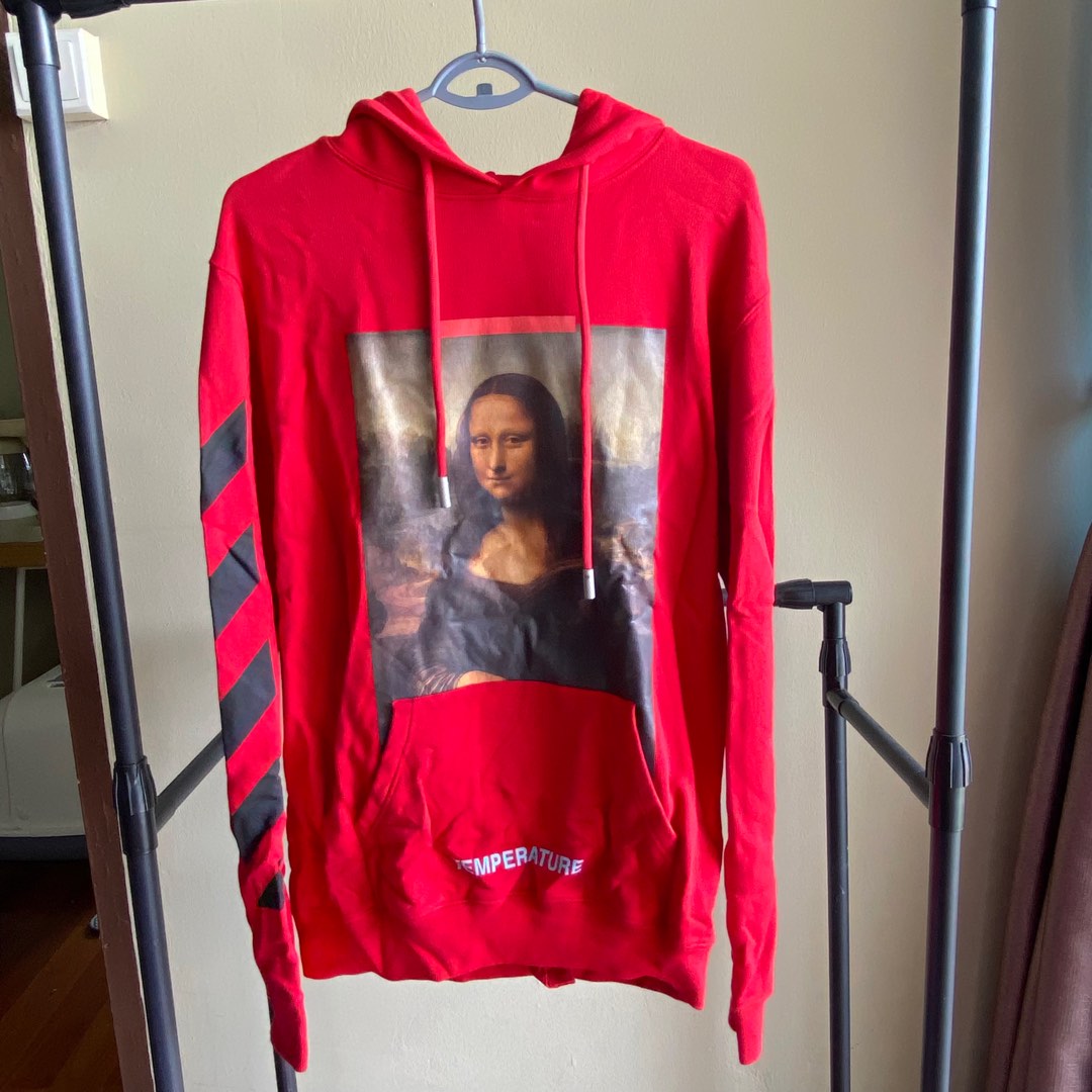 Off white red mona lisa hoodie sales