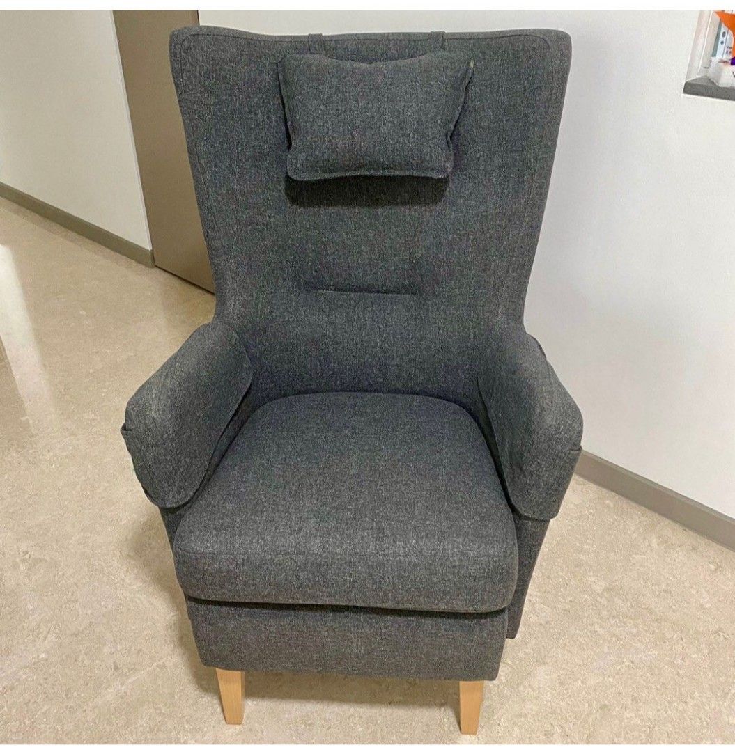 Grey Armchair IKEA OMTANKSAM, Furniture & Home Living, Furniture