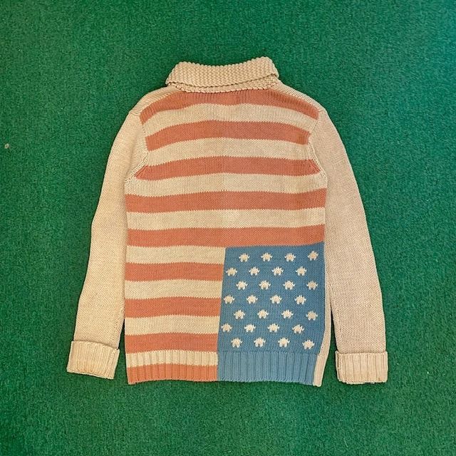 ON SALE: VISVIM STURGIS SWEATER (FLAG STAR) PL.MUD *泥染- SIZE 2