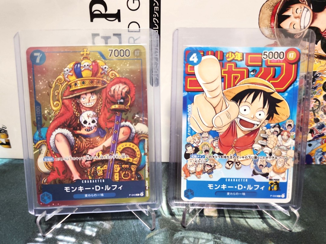 OPTCG Luffy Blue Promo P-033/043, Hobbies & Toys, Toys & Games on Carousell